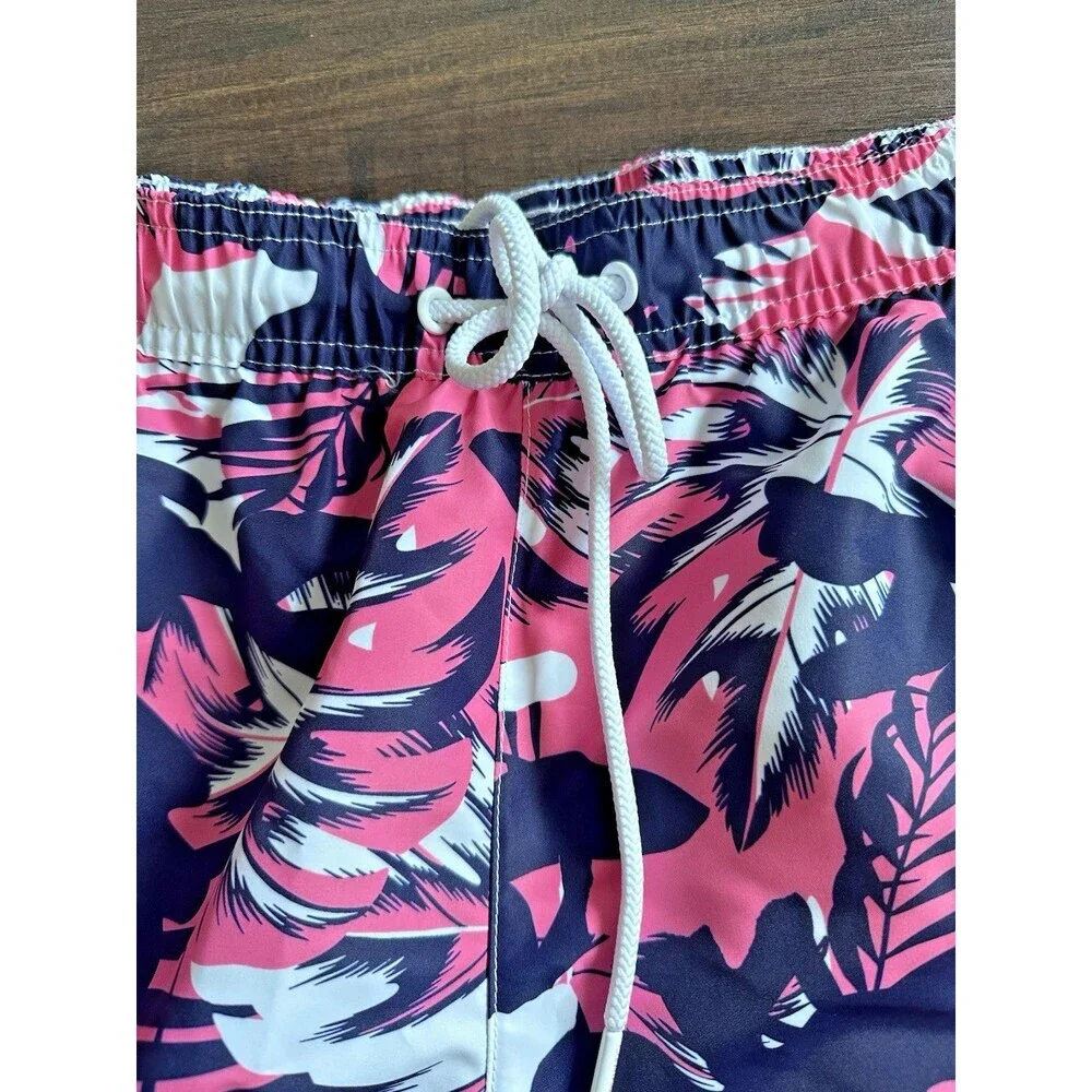 Calvin Klein Men's Quick-Dry UPF 50+ Island Camo Swim Trunks Navy tropical XXL
